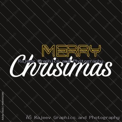 Merry Christmas Calligraphy Text 007