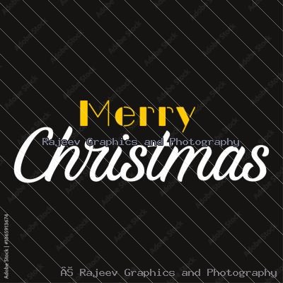 Merry Christmas Calligraphy Text 009