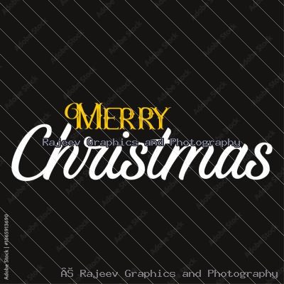 Merry Christmas Calligraphy Text 015