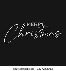 Merry Christmas Thin White Script Small Caps