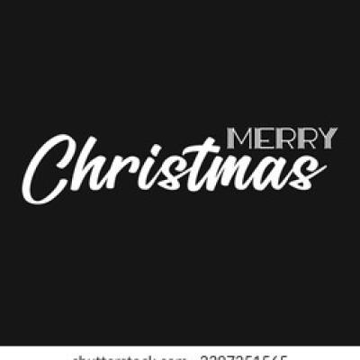 Merry Christmas White Bold Brush Small Merry