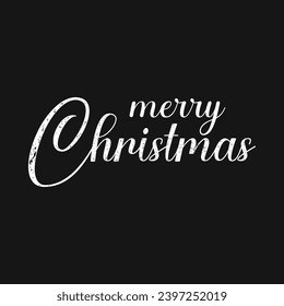 Merry Christmas White Bold Script Lowercase Merry