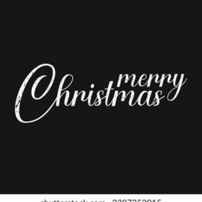 Merry Christmas White Calligraphy Lowercase Merry