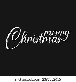 Merry Christmas White Calligraphy Lowercase Merry