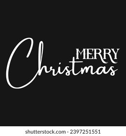Merry Christmas White Script with Serif Merry