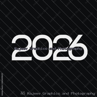 Minimal Bold Typography 2026 Modern Year
