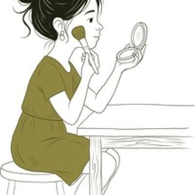 Minimalist Line Art Illustration Young