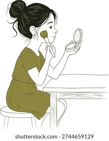 Minimalist Line Art Illustration Young