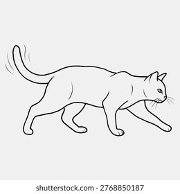 Minimalist Line Art Stalking Domestic