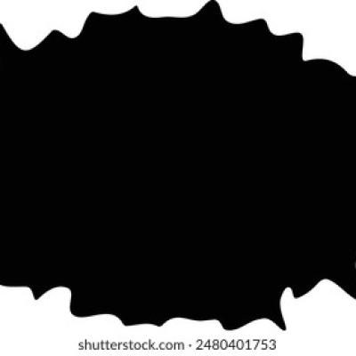Nearly Round Black Ink Blot Smooth Edge