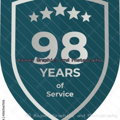 Ninety Eight Years Of Service Shield Badge Icon