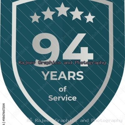 Ninety Four Years Of Service Shield Badge Icon