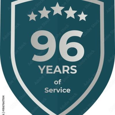 Ninety Six Years Of Service Shield Badge Icon - find similar on Adobe Stock