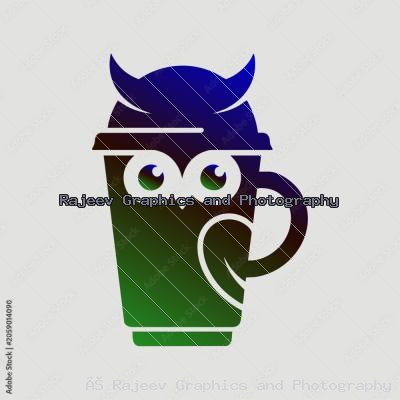 Owl Coffee Cup Mascot Logo Icon Cute Gradient Takeaway Bird Cafe Vector Design