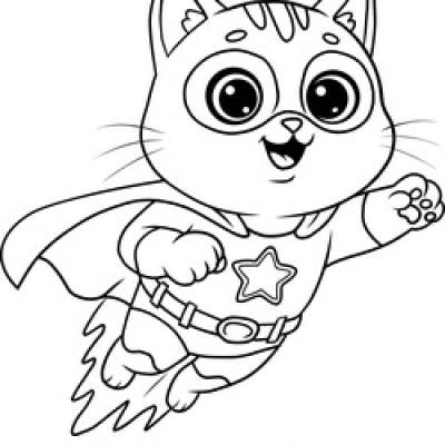 Preschool Animal Coloring Sheet Supercat