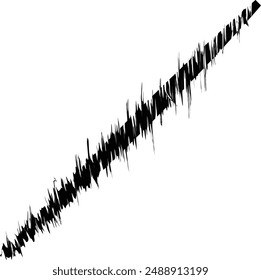 Ragged Bristle Brush Stroke Diagonal