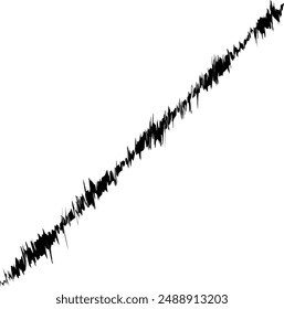 Rough Diagonal Brush Stroke with Bristles