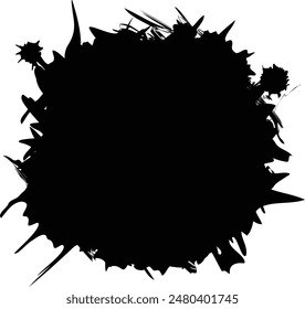 Round Black Ink Splash with Fine Spray Top