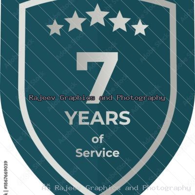 Seven Years Of Service Shield Badge Icon