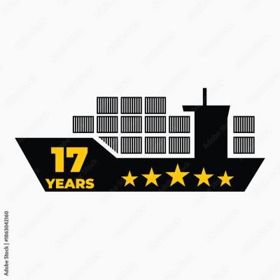 Seventeen Year Shipping Experience Cargo Ship Icon - find similar on Vector Stock