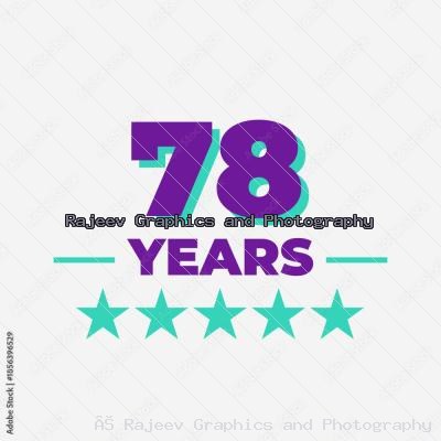 Seventy Eight Years Anniversary Badge Design