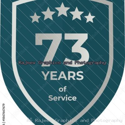 Seventy Three Years Of Service Shield Badge Icon