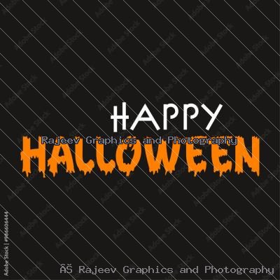 Simple And Attractive Vector Happy Halloween Text Graphic Object For Social Media Poster And Banner