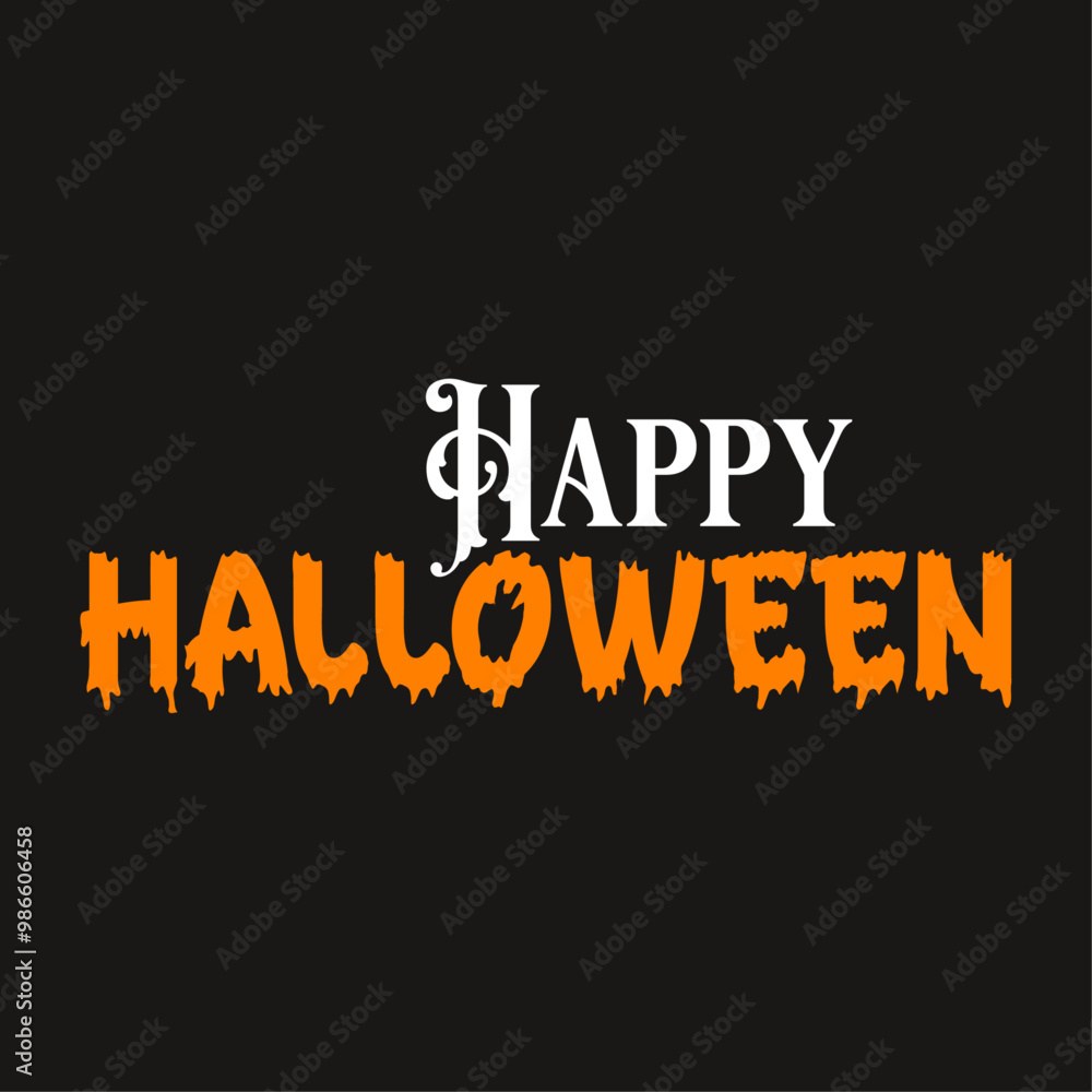 Simple And Attractive Vector Happy Halloween Text Graphic Object For Social Media Poster And Banner