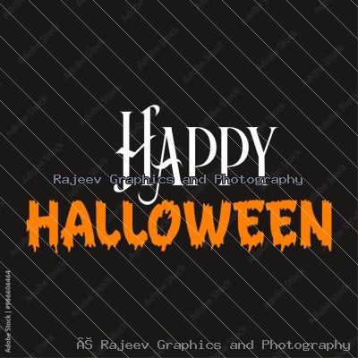 Simple And Attractive Vector Happy Halloween Text Graphic Object For Social Media Poster And Banner