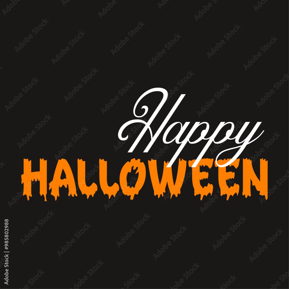 Simple And Attractive Vector Happy Halloween Text Graphic Object For Social Media Poster And Banner