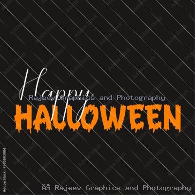 Simple And Attractive Vector Happy Halloween Text Graphic Object For Social Media Poster And Banner