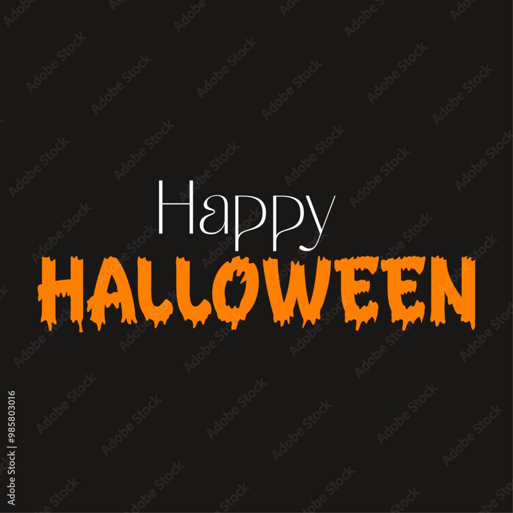 Simple And Attractive Vector Happy Halloween Text Graphic Object For Social Media Poster And Banner