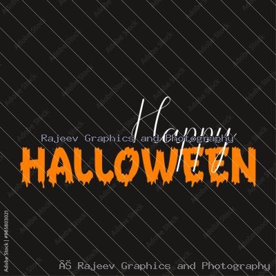 Simple And Attractive Vector Happy Halloween Text Graphic Object For Social Media Poster And Banner