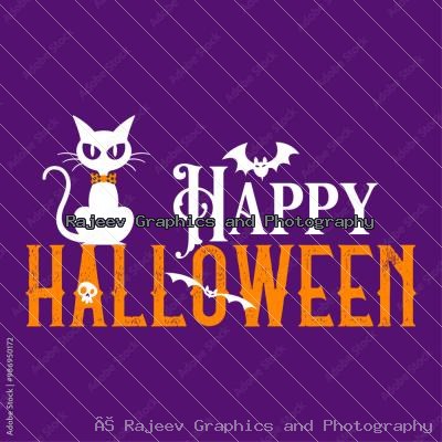 Simple And Attractive Vector Happy Halloween Text Graphic Object For Social Media Poster And Banner