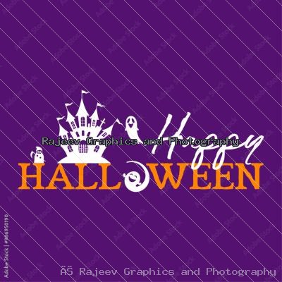 Simple And Attractive Vector Happy Halloween Text Graphic Object For Social Media Poster And Banner