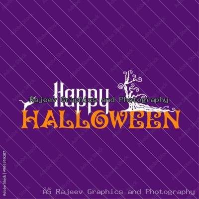Simple And Attractive Vector Happy Halloween Text Graphic Object For Social Media Poster And Banner