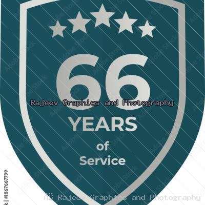 Sixty Six Years Of Service Shield Badge Icon