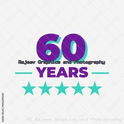 Sixty Years Anniversary Badge Design