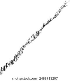 Sketchy Scribble Brush Stroke Diagonal