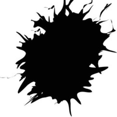 Small Round Black Ink Splatter with Spikes - find similar on Envato Elements