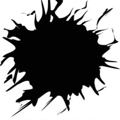 Spiky Black Ink Splatter with Thin Streaks - find similar on Dreamstime