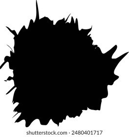 Square Black Ink Splash Stain