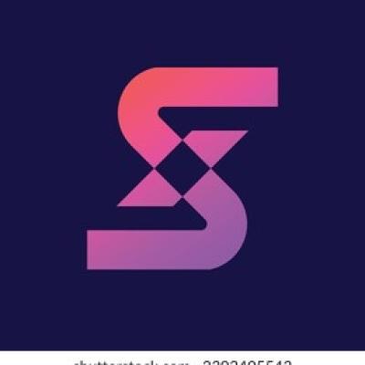 SX Monogram Letter Mark Logo Pink Gradient