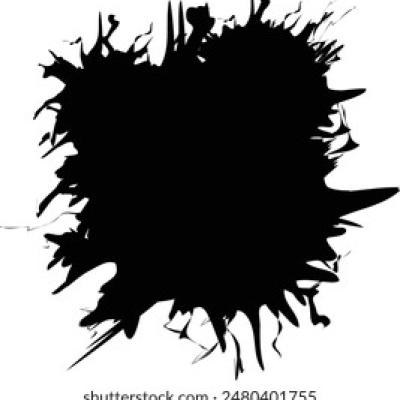 Tall Black Ink Splash with Dripping Edges - find similar on Dreamstime
