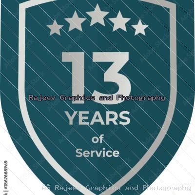 Thirteen Years Of Service Shield Badge Icon