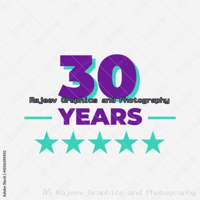 Thirty Years Anniversary Badge Design