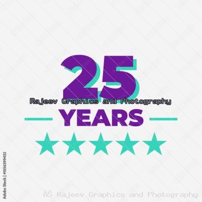 Twenty Five Years Anniversary Badge Design
