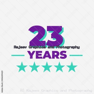 Twenty Three Years Anniversary Badge Design