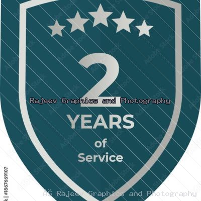 Two Years Of Service Shield Badge Icon