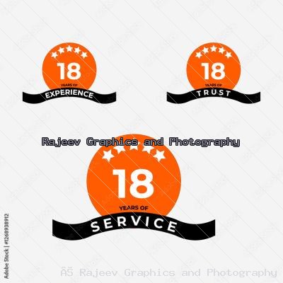 Years Badge For Eighteen